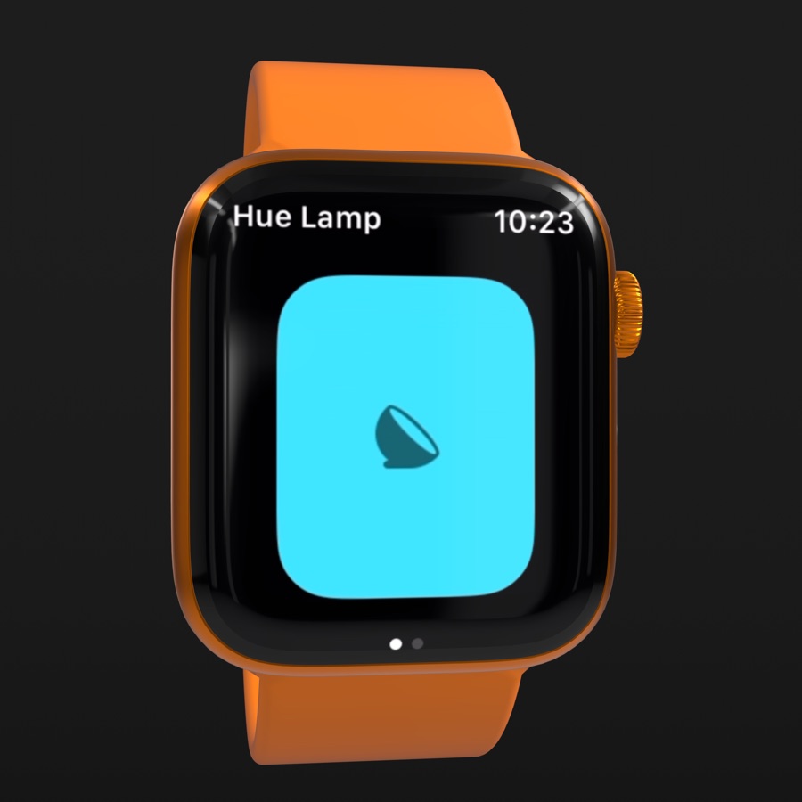Light dimmer control in Home Widget on Apple Watch